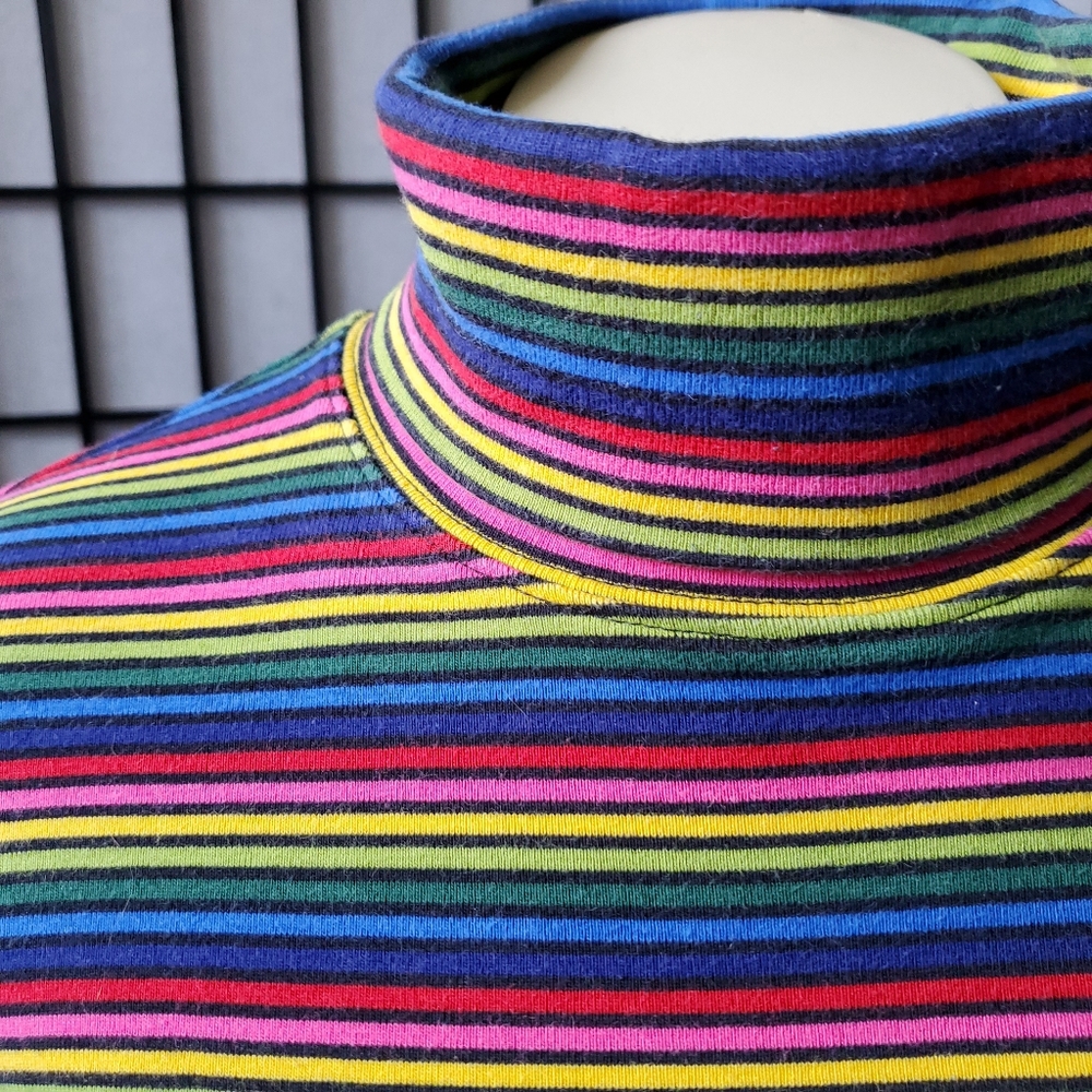 Jones New York Sport Rainbow Turtleneck Size Large